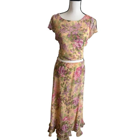 Y2k floral print two piece set - Picture 1 of 3